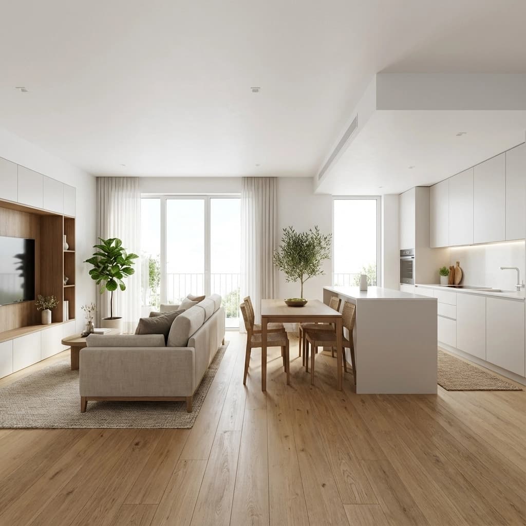 Modern bathroom 3D render